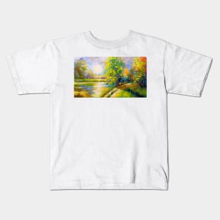 Sunset lake Kids T-Shirt